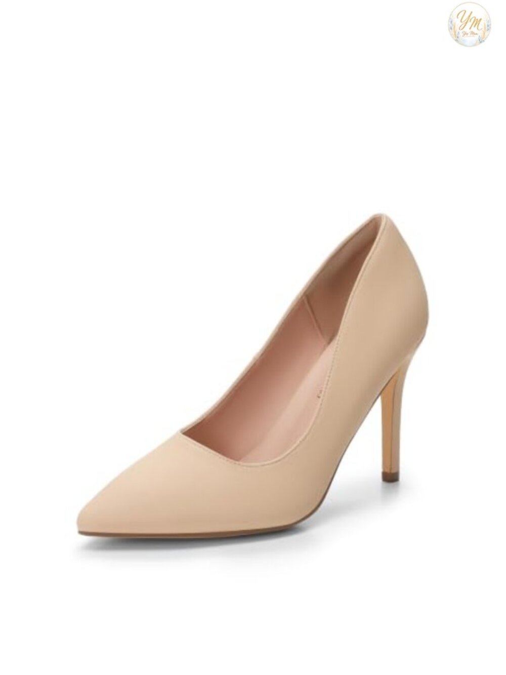 Faux Leather Pointed Toe Stiletto High Heel Pumps for Business Casual